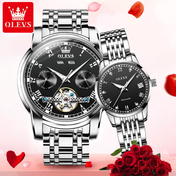 OLEVS 6607 Automatic Couple Watches - Image 9