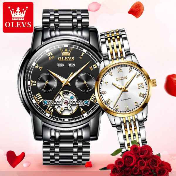 OLEVS 6607 Automatic Couple Watches - Image 7